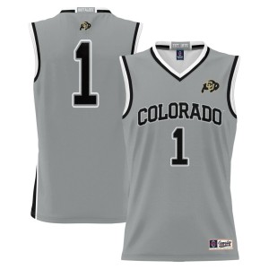 #1 Colorado Buffaloes ProSphere Replica Basketball Jersey - Gray