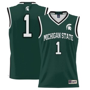 #1 Michigan State Spartans ProSphere Youth Basketball Jersey - Green