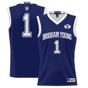 #1 BYU Cougars ProSphere Youth Basketball Jersey - Navy