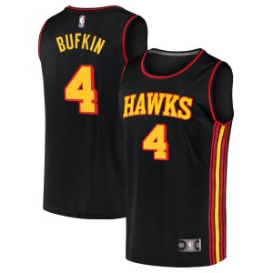 Kobe Bufkin Atlanta Hawks Fanatics Branded Youth Fast Break Replica Jersey - Statement Edition - Black