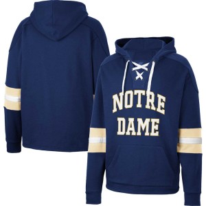 Notre Dame Fighting Irish Colosseum Lace-Up 4.0 Pullover Hoodie - Navy