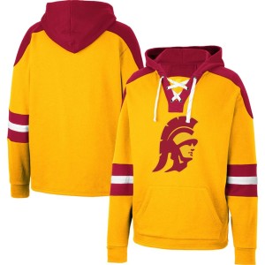 USC Trojans Colosseum Lace-Up 4.0 Pullover Hoodie - Gold