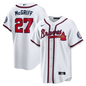 Men's Nike Fred McGriff White Atlanta Braves 2023 Hall of Fame Patch Inline Replica Jersey
