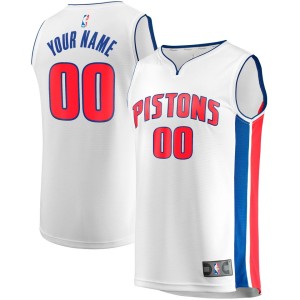 Detroit Pistons Fanatics Branded Youth Fast Break Replica Custom Jersey - Association Edition - White