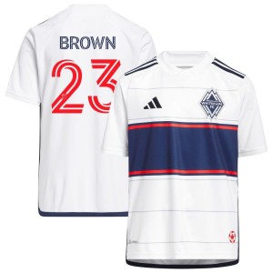 Javain Brown Vancouver Whitecaps FC adidas Youth 2023 Bloodlines Replica Jersey - White
