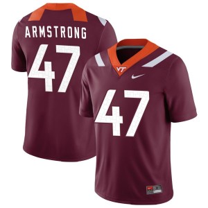 Griffin Armstrong Virginia Tech Hokies Nike NIL Replica Football Jersey - Maroon