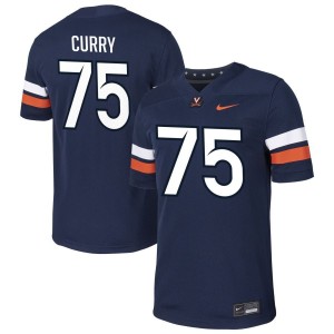 Houston Curry  Virginia Cavaliers Nike NIL Football Game Jersey - Navy