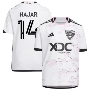 Andy Najar D.C. United adidas Youth 2023 The Cherry Blossom Kit Replica Jersey - White