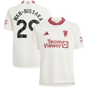 Aaron Wan-Bissaka Manchester United adidas Youth 2023/24 Third Replica Player Jersey - White