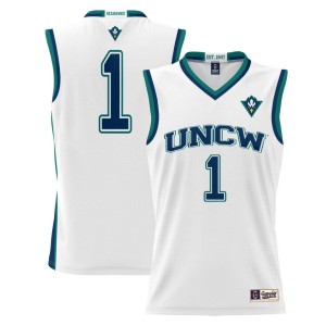 #1 UNC Wilmington Seahawks ProSphere Youth Basketball Jersey - White