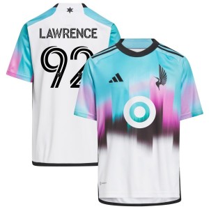 Kemar Lawrence Minnesota United FC adidas Youth 2023 The Northern Lights Kit Replica Jersey - White