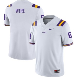 Cameron Wire LSU Tigers Nike NIL Replica Football Jersey - White