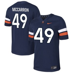 Josh McCarron  Virginia Cavaliers Nike NIL Football Game Jersey - Navy