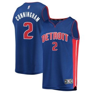 Cade Cunningham Detroit Pistons Fanatics Branded Fast Break Replica Jersey Blue - Icon Edition
