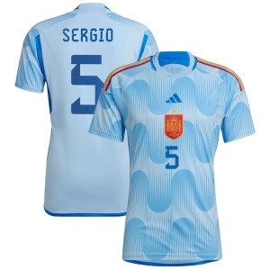 Sergio Busquets Spain National Team adidas 2022/23 Away Replica Jersey - Blue