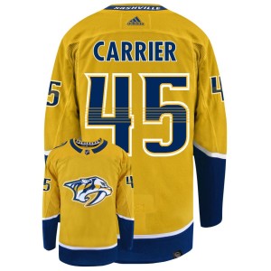 Alexandre Carrier Nashville Predators Adidas Primegreen Authentic NHL Hockey Jersey