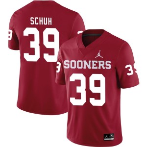 Peter Schuh Oklahoma Sooners Jordan Brand NIL Replica Football Jersey - Crimson
