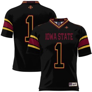 #1 Iowa State Cyclones ProSphere Youth Football Jersey - Black