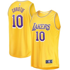 Men's Fanatics Branded Max Christie Gold Los Angeles Lakers Fast Break Replica Jersey - Icon Edition