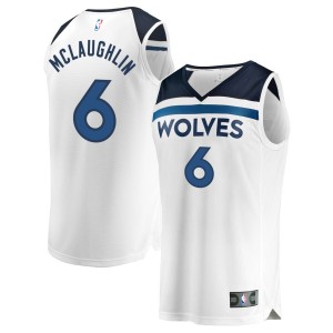 Jordan McLAUGHLIN Minnesota Timberwolves Fanatics Branded Fast Break Replica Jersey White - Association Edition
