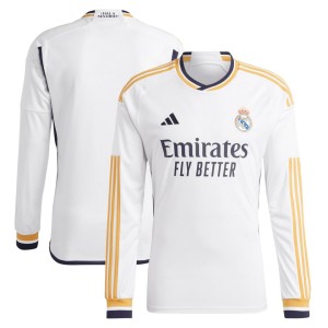 Real Madrid adidas 2023/24 Home Replica Long Sleeve Jersey - White
