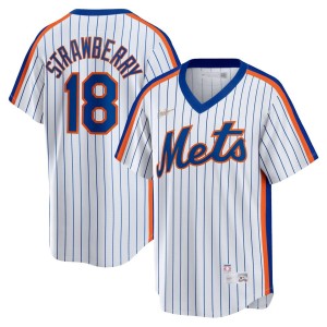 Men's Nike Darryl Strawberry White New York Mets Home Cooperstown Collection Player Jersey