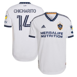 Chicharito LA Galaxy adidas 2023 City of Dreams Kit Authentic Player Jersey - White