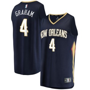 Devonte' Graham New Orleans Pelicans Fanatics Branded 2021/22 Fast Break Replica Jersey - Icon Edition - Navy