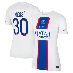 Lionel Messi Paris Saint-Germain Nike Women's 2022/23 Third Breathe Stadium Replica Player Jersey - White