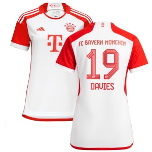 Alphonso Davies Bayern Munich adidas Women's 2023/24 Home Replica Jersey - White