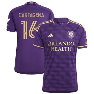 Wilder Cartagena Orlando City SC adidas 2023 The Wall Kit Authentic Jersey - Purple