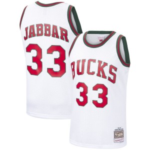 Kareem Abdul-Jabbar Milwaukee Bucks Mitchell & Ness Hardwood Classics Swingman Jersey - White