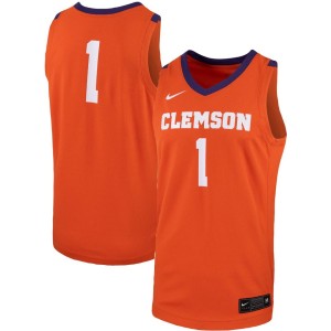 #1 Clemson Tigers Nike Team Replica Basketball Jersey - Orange
