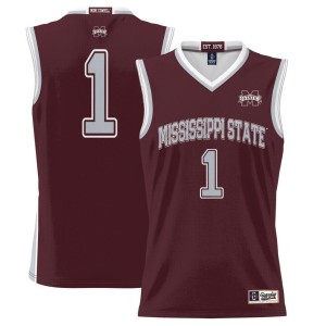 #1 Mississippi State Bulldogs ProSphere Youth Basketball Jersey - Maroon
