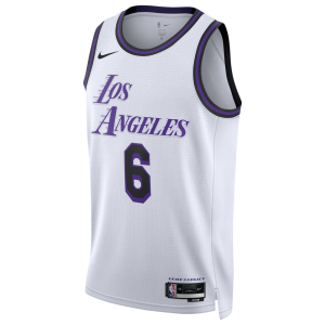 Men's James Lebron Nike Lakers Swingman Jersey - White