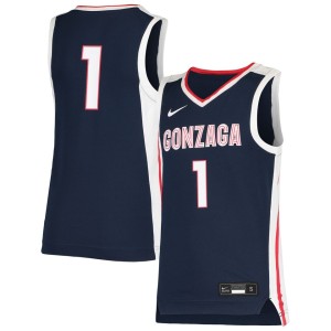 #1 Gonzaga Bulldogs Nike Youth Team Replica Basketball Jersey - Navy