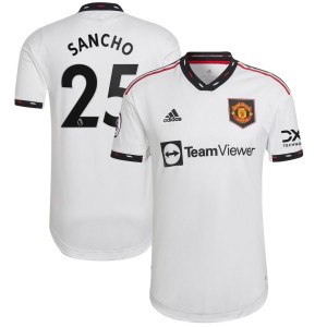 Jadon Sancho Manchester United adidas 2022/23 Away Authentic Player Jersey - White