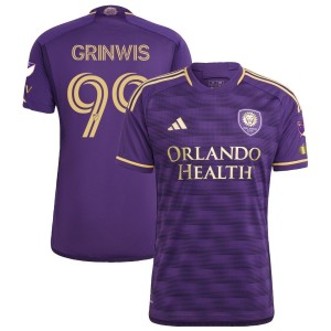 Adam Grinwis Orlando City SC adidas 2023 The Wall Kit Authentic Jersey - Purple