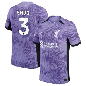 Wataru Endo  Liverpool Nike 2023/24 Third Vapor Match Authentic Player Jersey - Purple