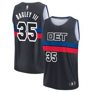 Marvin Bagley III Detroit Pistons Fanatics Branded Youth Fast Break Replica Jersey - Statement Edition - Black