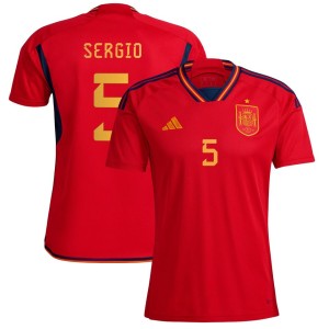 Sergio Busquets Spain National Team adidas 2022/23 Home Replica Player Jersey - Red