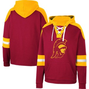USC Trojans Colosseum Lace-Up 4.0 Pullover Hoodie - Cardinal