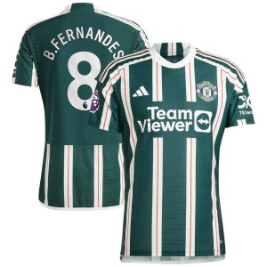 Bruno Fernandes Manchester United adidas 2023/24 Away Authentic Player Jersey - Green