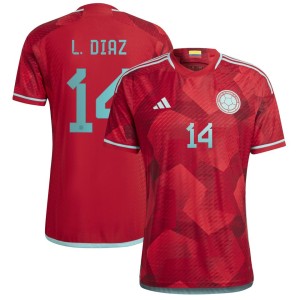 Luis Diaz Colombia National Team adidas 2022/23 Away Authentic Player Jersey - Red