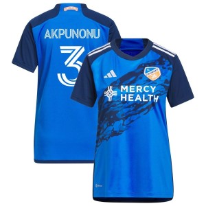 Joey Akpunonu FC Cincinnati adidas Women's 2023 River Kit Replica Jersey - Blue