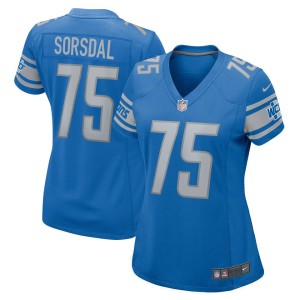 Colby Sorsdal Detroit Lions Nike Women's Team Game Jersey - Blue