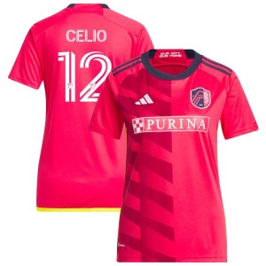 Celio Pompeu Celio St. Louis City SC adidas Women's 2023 CITY Kit Replica Jersey - Red