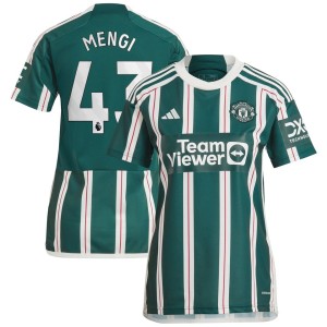 Teden Mengi Manchester United adidas Women's 2023/24 Away Replica Player Jersey - Green