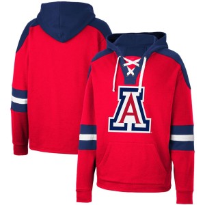 Arizona Wildcats Colosseum Lace-Up 4.0 Pullover Hoodie - Red