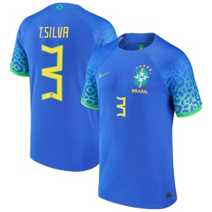 Thiago Silva Brazil National Team Nike 2022/23 Replica Away Jersey - Blue